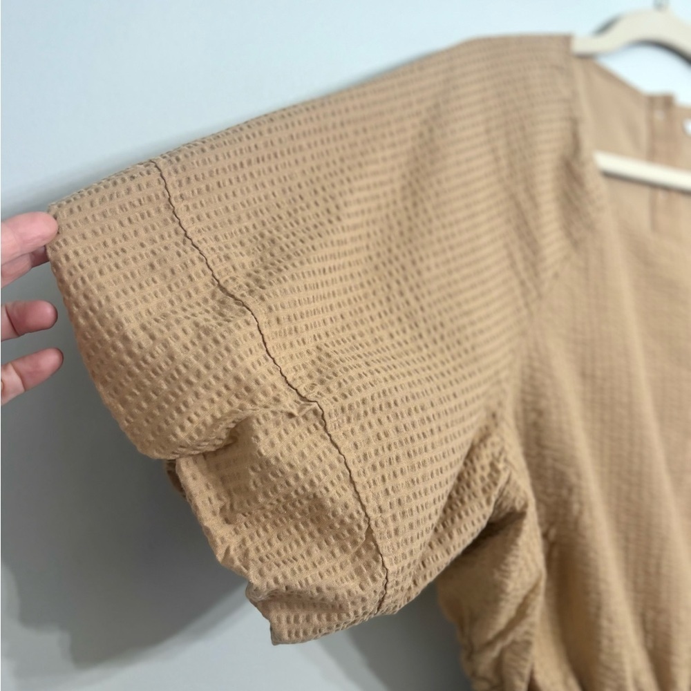 Madewell NWT Seersucker Puff Sleeve Cut Out Mini Dress XXL - Picture 5 of 11